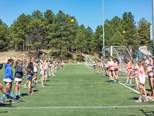 Girls Lacrosse camp passing drills