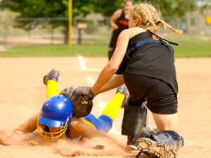 Softball Camp Out at Base