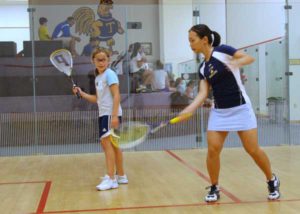 Squash camp on court